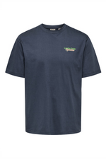ONLY & SONS Backprint T-Shirt Blue Nights