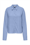 ONLY Leinen Bluse Bel Air Blue