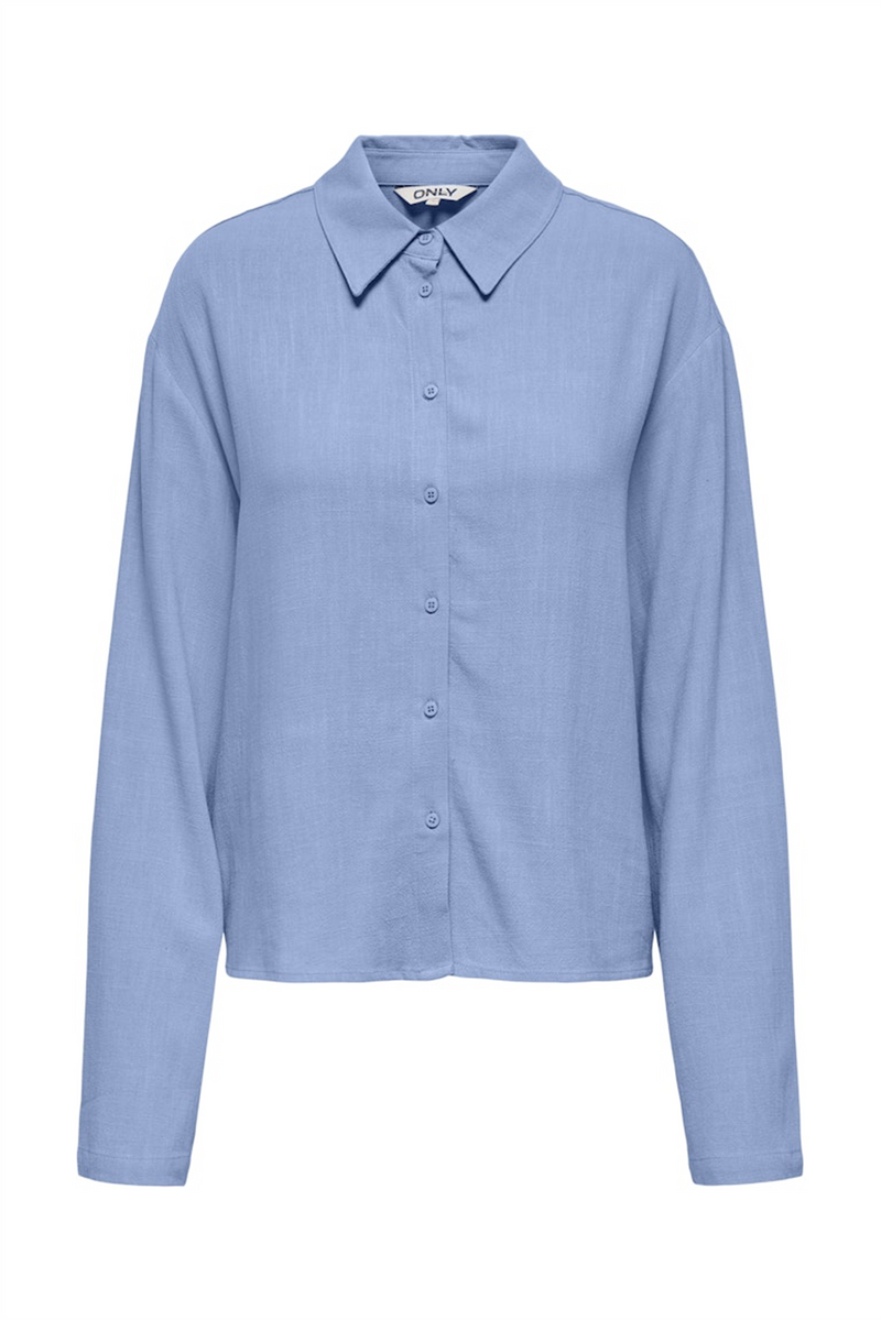 ONLY Leinen Bluse Bel Air Blue