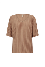 SOYACONCEPT Plissee Blusenshirt Camel