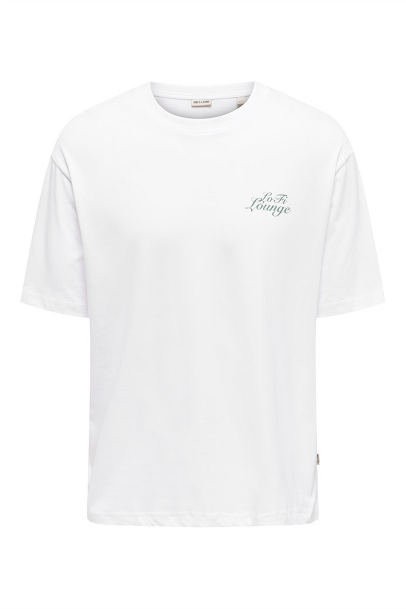 ONLY & SONS Backprint Shirt Bright White Lounge