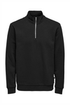 ONLY & SONS Half Zip Sweatshirt Black