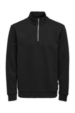 ONLY & SONS Half Zip Sweatshirt Black