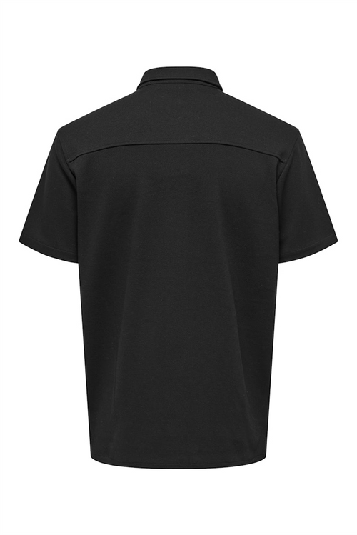 ONLY & SONS Lockeres Kurzarm Hemd Black