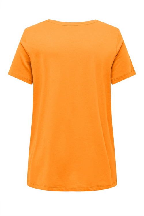 ONLY CARMAKOMA V Neck T-Shirt Apricot