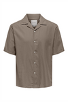 ONLY & SONS Resort Kragen Kurzarm Hemd Fossil