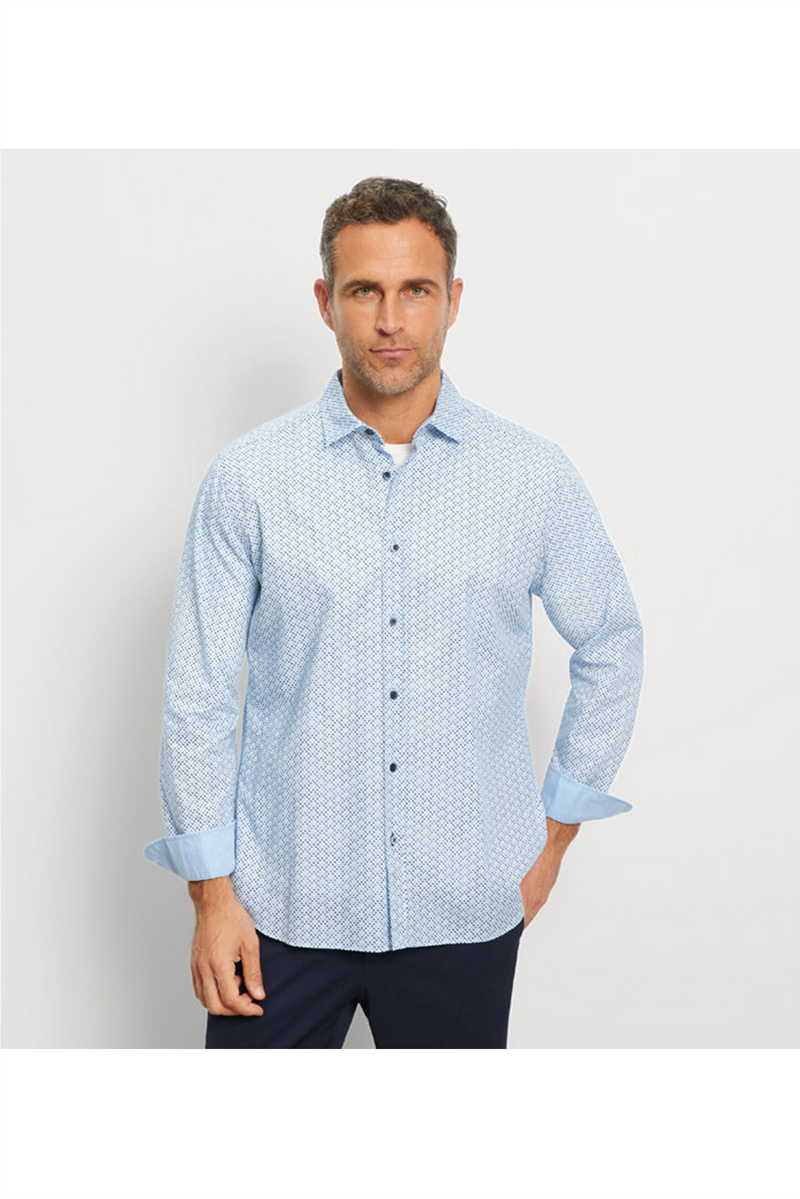 OLYMP Casual Hemd Regular Fit Bleu