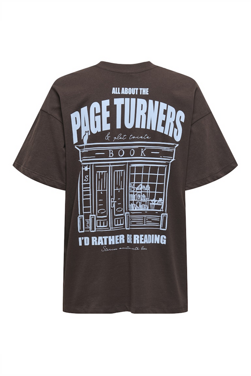 ONLY Backprint T-Shirt Black Coffee