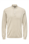ONLY & SONS Dünner Half Zip Pullover Silver Lining