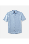 OLYMP Casual Kurzarm Hemd Regular Fit Bleu