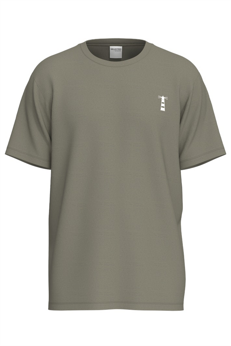 SELECTED HOMME T-Shirt Vetiver Light