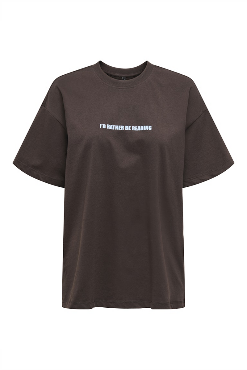 ONLY Backprint T-Shirt Black Coffee