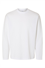 SELECTED HOMME Loose Longsleeve Bright White