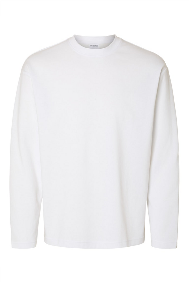 SELECTED HOMME Loose Longsleeve Bright White
