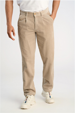 LINDBERGH Cord Stoffhose Relax Fit LT Stone