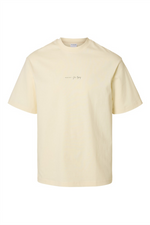 SELECTED HOMME Relax Backprint T-Shirt Egret