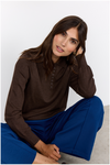 SOYACONCEPT Polokragen Pullover Dunkelbraun