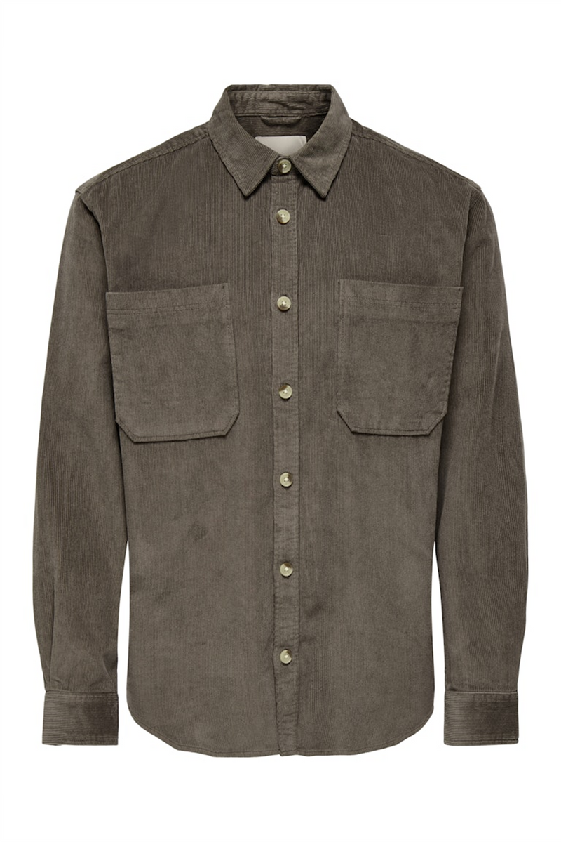 ONLY & SONS Cord Overshirt Falcon