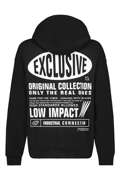 SUBLEVEL Backprint Sweat Jacke Black