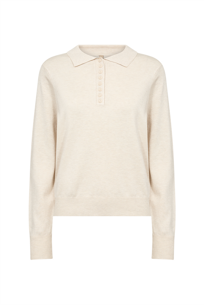 SOYACONCEPT Polokragen Pullover Sand
