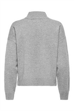 JDY High Neck Pullover Light Grey Melange