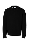 SELECTED HOMME Strick Polo Pullover Black