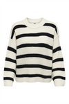 JDY Streifen Pullover Eggnog Black