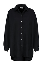 SUBLEVEL Musselin Bluse Black
