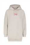 SUBLEVEL Backprint Long Hoodie Light Beige