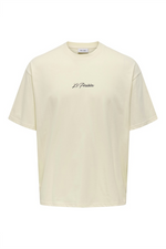 ONLY & SONS Oversize Backprint T-Shirt Antique White