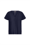 SOYACONCEPT Plissee Blusenshirt Navy