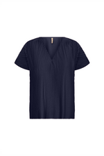 SOYACONCEPT Plissee Blusenshirt Navy