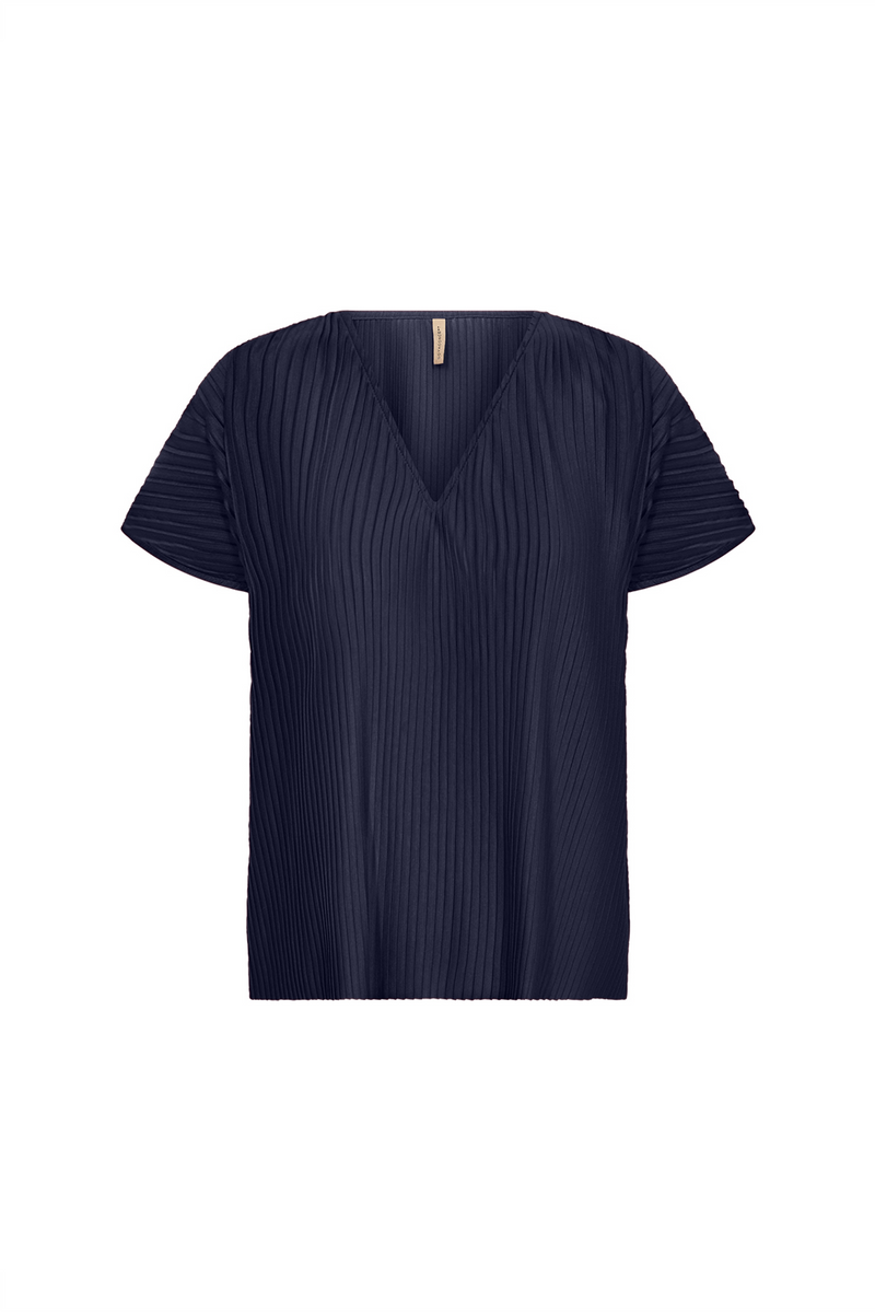 SOYACONCEPT Plissee Blusenshirt Navy