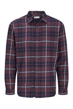 JACK & JONES Flanell Hemd Vineyard Wine