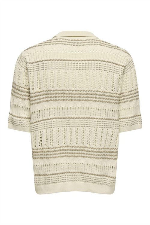 ONLY & SONS Strick Poloshirt Vanilla Ice