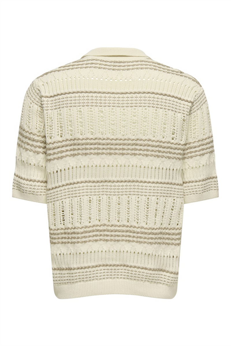 ONLY & SONS Strick Poloshirt Vanilla Ice