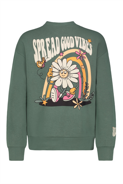 SUBLEVEL Backprint Sweatshirt Dark Green