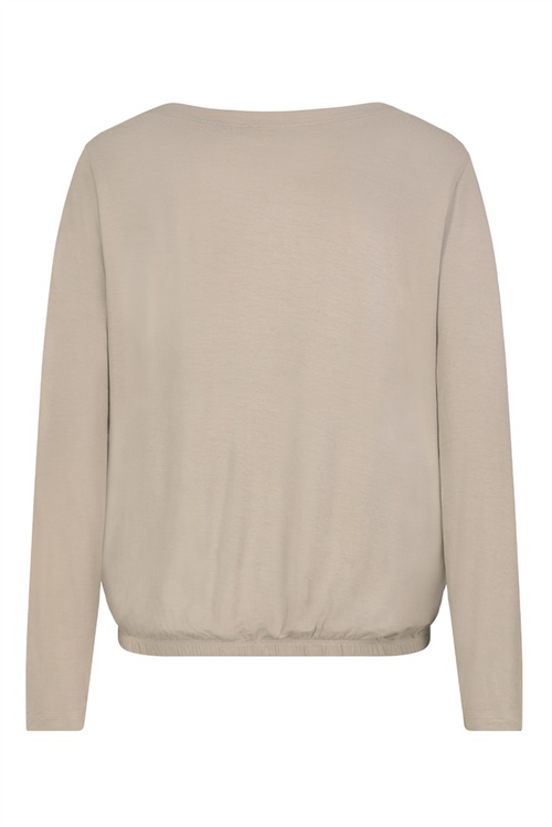 SUBLEVEL Langarm T-Shirt Dark Beige