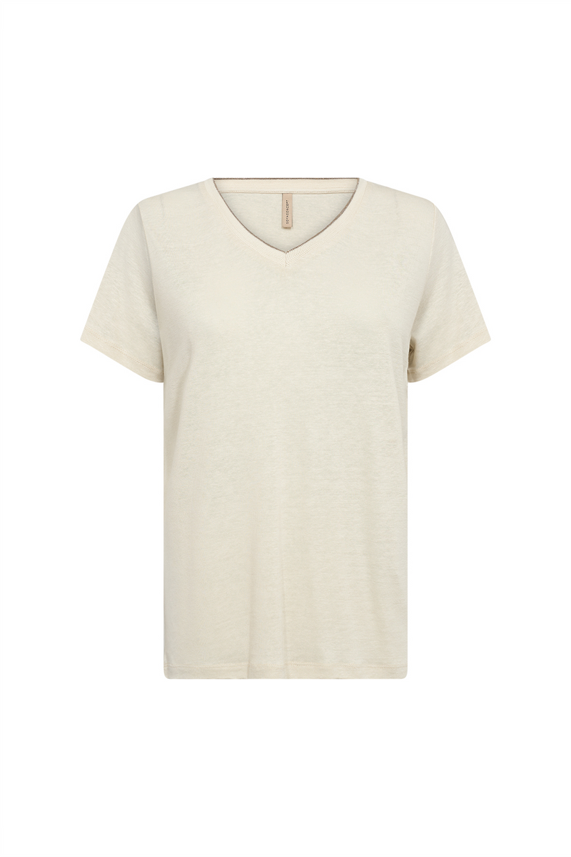 SOYACONCEPT Leinen T-Shirt Beige