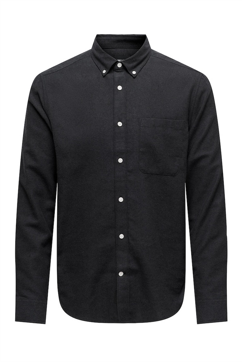 ONLY & SONS Flanell Hemd Black
