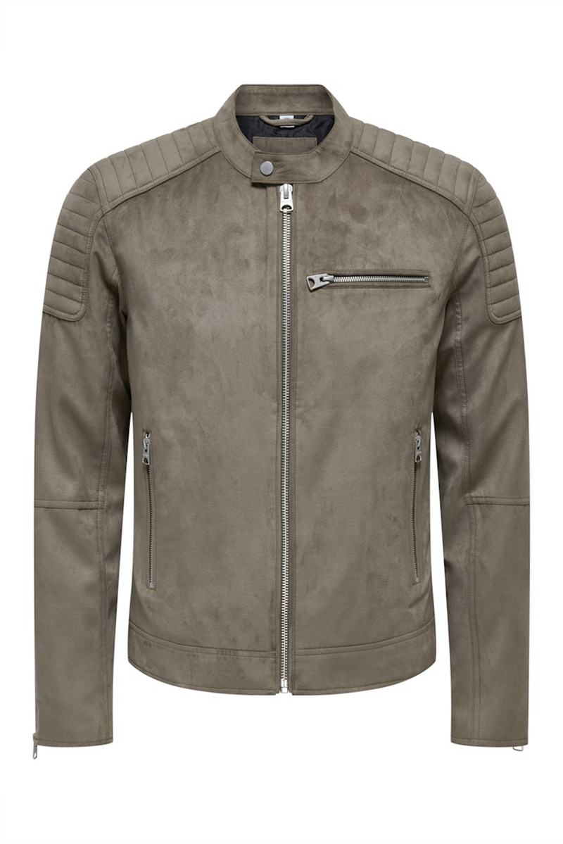 ONLY & SONS Faux Suede Racer Jacke Falcon