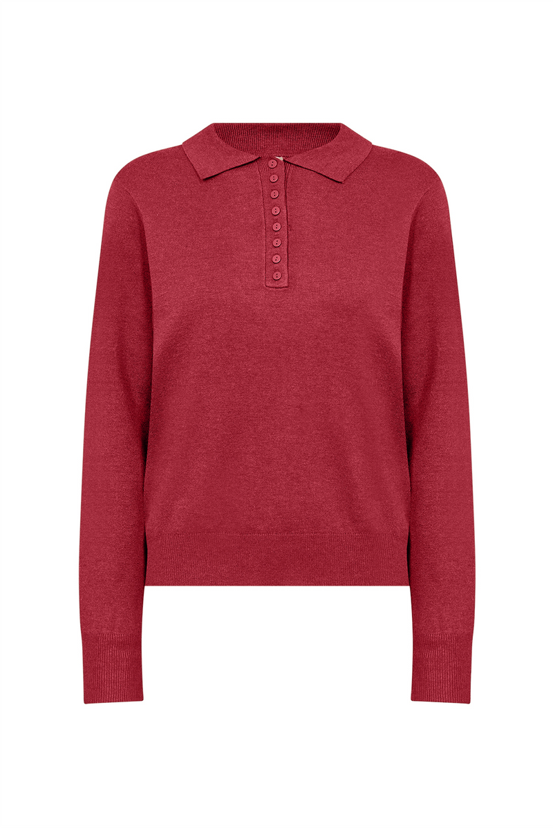 SOYACONCEPT Polokragen Pullover Rot