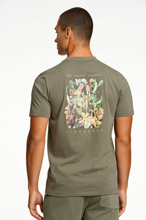LINDBERGH Backprint T-Shirt LT Army