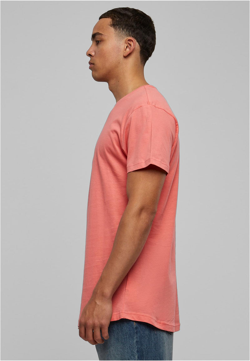 URBAN CLASSICS Shaped Long T-Shirt Coral