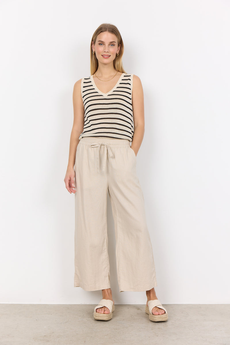 SOYACONCEPT Leinen Hose Helles Sand