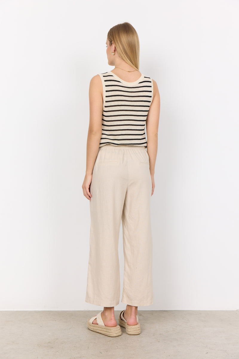 SOYACONCEPT Leinen Hose Helles Sand