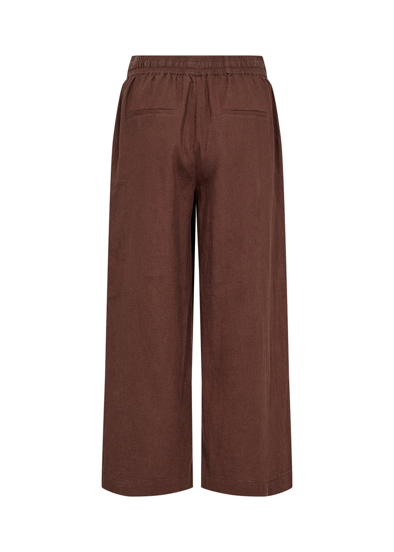 SOYACONCEPT Leinen Hose Dunkelbraun