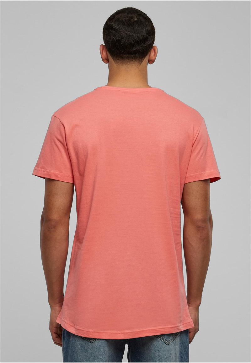 URBAN CLASSICS Shaped Long T-Shirt Coral