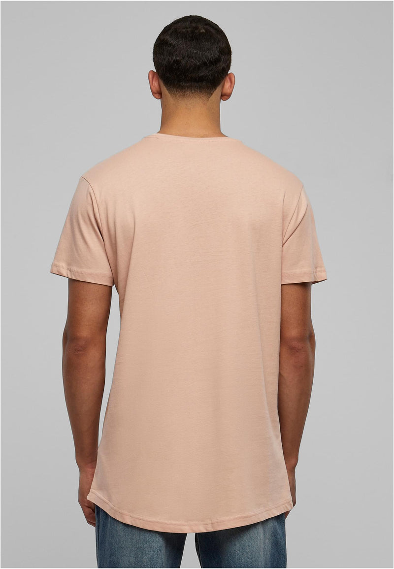 URBAN CLASSICS Shaped Long T-Shirt Light Rose
