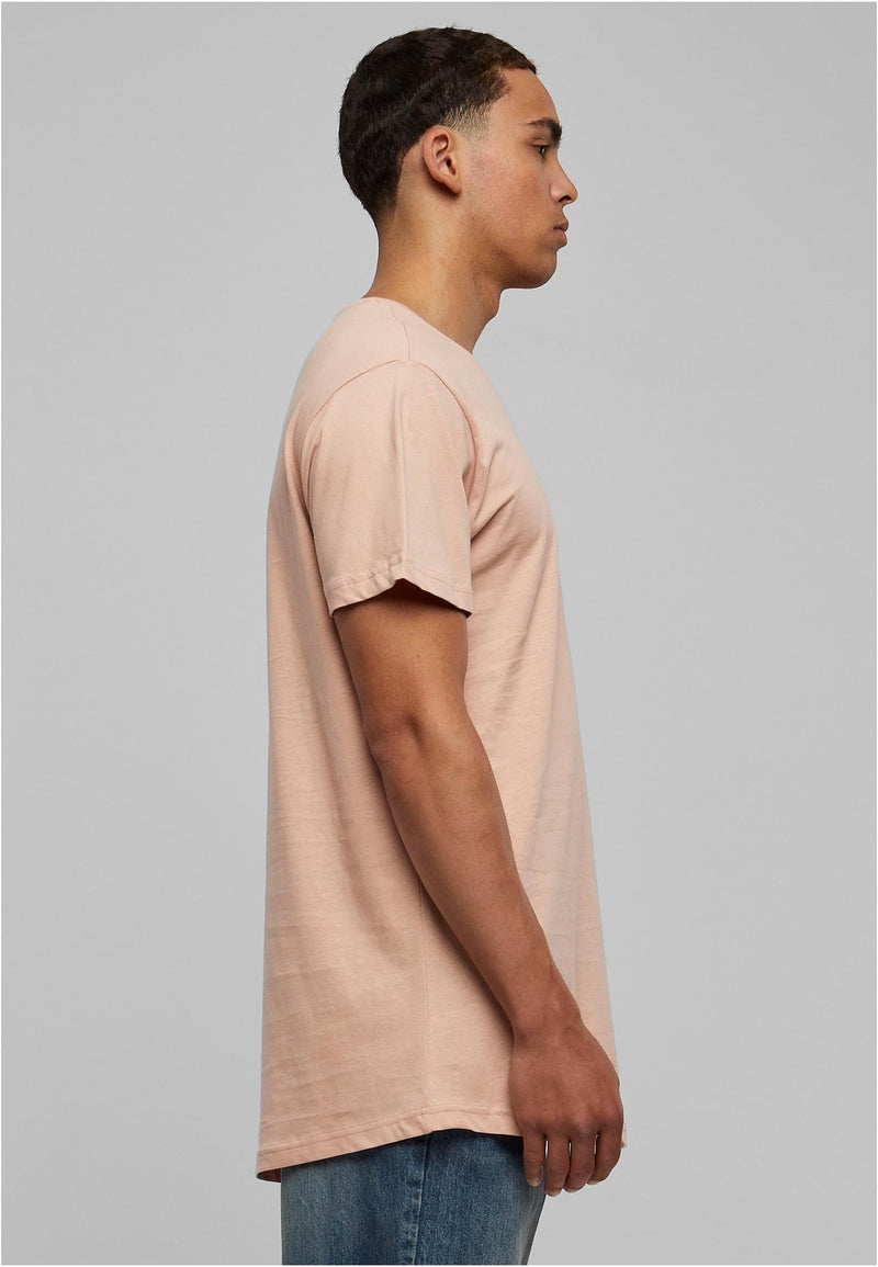 URBAN CLASSICS Shaped Long T-Shirt Light Rose